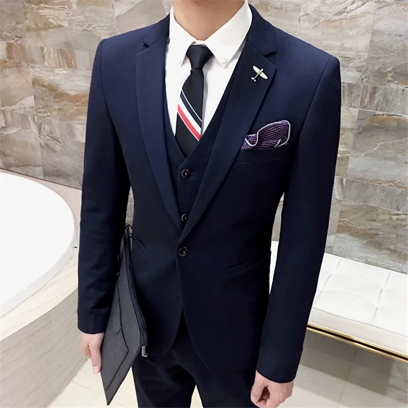 2017 High Quality Men black tuxedos men suit 3 pieces mens formal suits costume homme wedding suits for men costume homme
2017 High Quality Men black tuxedos men suit 3 pieces mens formal suits costume homme wedding suits for men costume homme