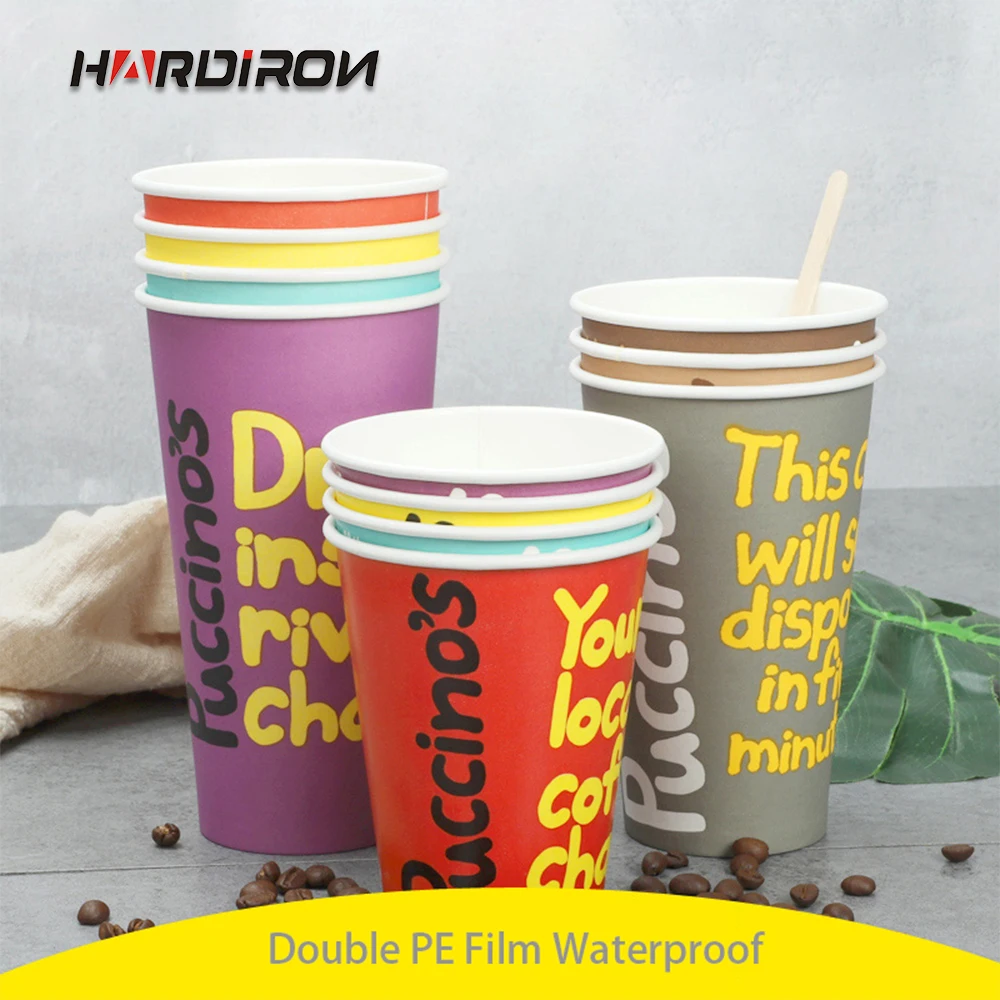 Disposable Multi-color Thick Paper Cup Printed Letter Pattern Hot and Cold Drink Universal Coffee Shop Commercial Packaging Cup
Disposable Multi-color Thick Paper Cup Printed Letter Pattern Hot and Cold Drink Universal Coffee Shop Commercial Packaging Cup