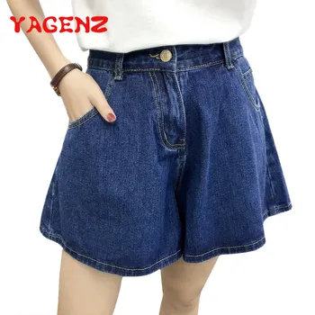 YAGENZ High waist Shorts Women Blue Jeans shorts Fashion Plus size Summer Denim Shorts Female Black Jeans Spodenki Damskie 342
YAGENZ High waist Shorts Women Blue Jeans shorts Fashion Plus size Summer Denim Shorts Female Black Jeans Spodenki Damskie 342