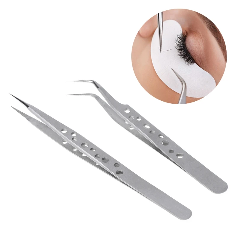 2pcs Silver Stainless Steel Nail Tools Eyelash Extension Tweezers Nippers Pointed Clip
2pcs Silver Stainless Steel Nail Tools Eyelash Extension Tweezers Nippers Pointed Clip