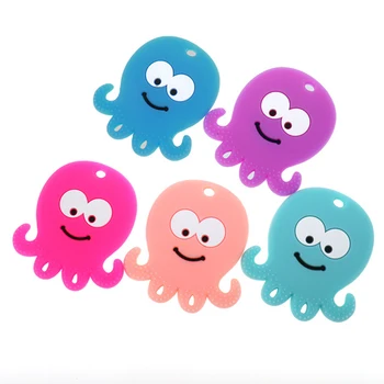 Octopus Silicone Teether 5PCS/lot Pacifier Chain Pendant DIY Necklace Soother Baby Teething Chew Toys Shower gift Nursing Beads
Octopus Silicone Teether 5PCS/lot Pacifier Chain Pendant DIY Necklace Soother Baby Teething Chew Toys Shower gift Nursing Beads