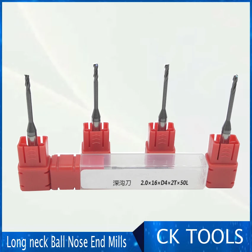 2Flutes HRC55 solid carbide Long neck Ball Nose End Mills CNC deep groove cutter milling cutters Router bit knife
2Flutes HRC55 solid carbide Long neck Ball Nose End Mills CNC deep groove cutter milling cutters Router bit knife