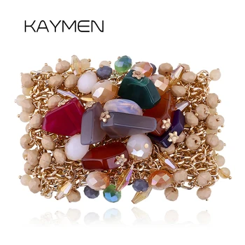 2018 New Arrival Crystals and Natural Stone Knitting Golden Statement Bracelet Bangle for Women, Handmade Strands Bracelets
2018 New Arrival Crystals and Natural Stone Knitting Golden Statement Bracelet Bangle for Women, Handmade Strands Bracelets