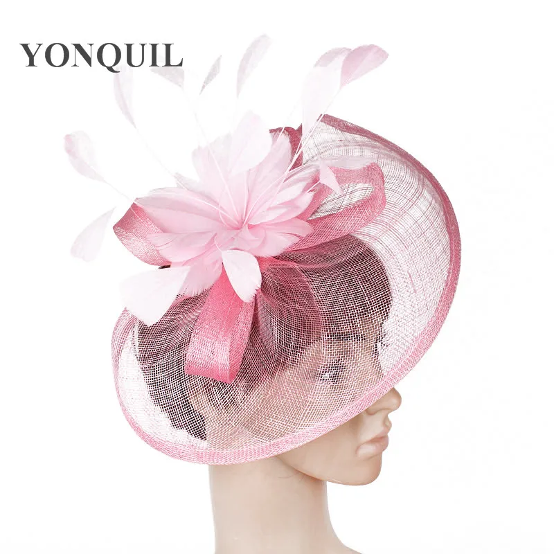 pink big Sinamay fascinator hat with feather flower for women kentucky derby wedding party races 2018 NEW arrival or 21 colours
pink big Sinamay fascinator hat with feather flower for women kentucky derby wedding party races 2018 NEW arrival or 21 colours