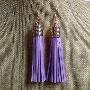12pair/lot 10 cm PU Leather Tassel Drop Earrings Rose Gold Capchain Handmade Earrings Friendly Fashion Jewelry Charm Handicraft
12pair/lot 10 cm PU Leather Tassel Drop Earrings Rose Gold Capchain Handmade Earrings Friendly Fashion Jewelry Charm Handicraft