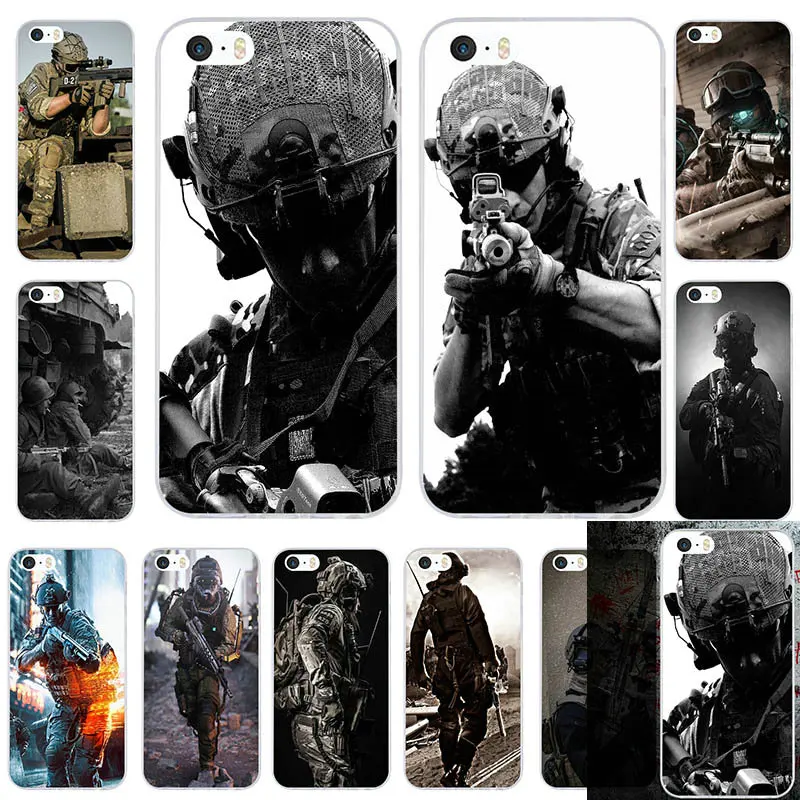 

Coque Cover Soft TPU Silicone Cell Phone Cases for iPhone X 8 7 6S 6 Plus 5 5S SE 5C 4S 4 Cases Shell Army I Am A Soldier Style
