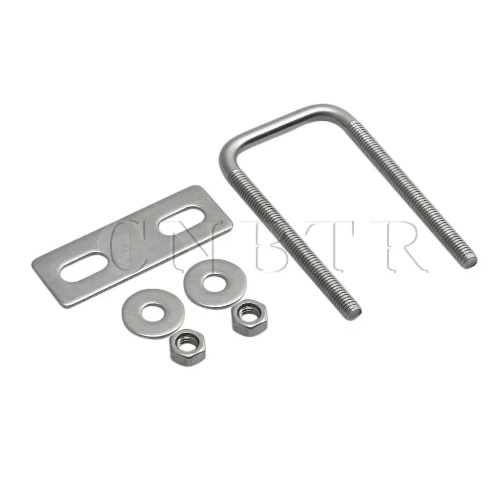 CNBTR 35mm Inner Width Silver Stainless Steel M6 Thread U Shape Bolt with Rectangle Plate Nut and Washers for Pipe Fixing
CNBTR 35mm Inner Width Silver Stainless Steel M6 Thread U Shape Bolt with Rectangle Plate Nut and Washers for Pipe Fixing