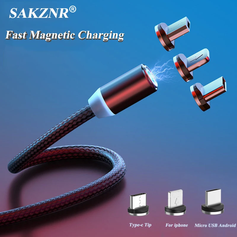 SAKZNR Magnetic Cable LED Lighting Type C Micro USB Magnetic USB Charging Cable For Apple Iphone Xs Max XR X 7 8 6 Charger Cable
SAKZNR Magnetic Cable LED Lighting Type C Micro USB Magnetic USB Charging Cable For Apple Iphone Xs Max XR X 7 8 6 Charger Cable