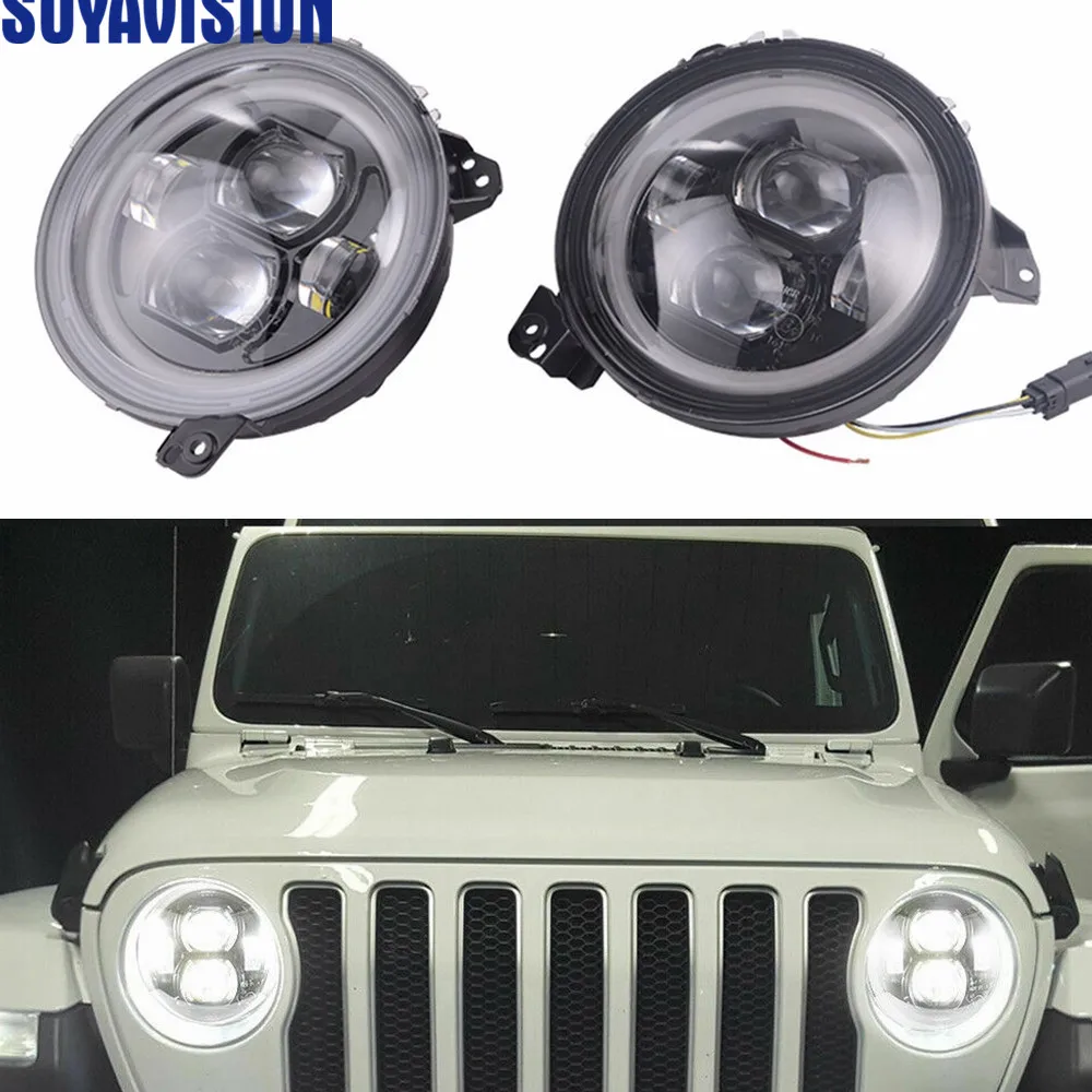 LED Lights 9" Inch 60W LED Replacement Halo White DRL Headlight with Blackout Reflector For 2018 2019 Jeep JL JT JL JLU HeadLamp
LED Lights 9" Inch 60W LED Replacement Halo White DRL Headlight with Blackout Reflector For 2018 2019 Jeep JL JT JL JLU HeadLamp