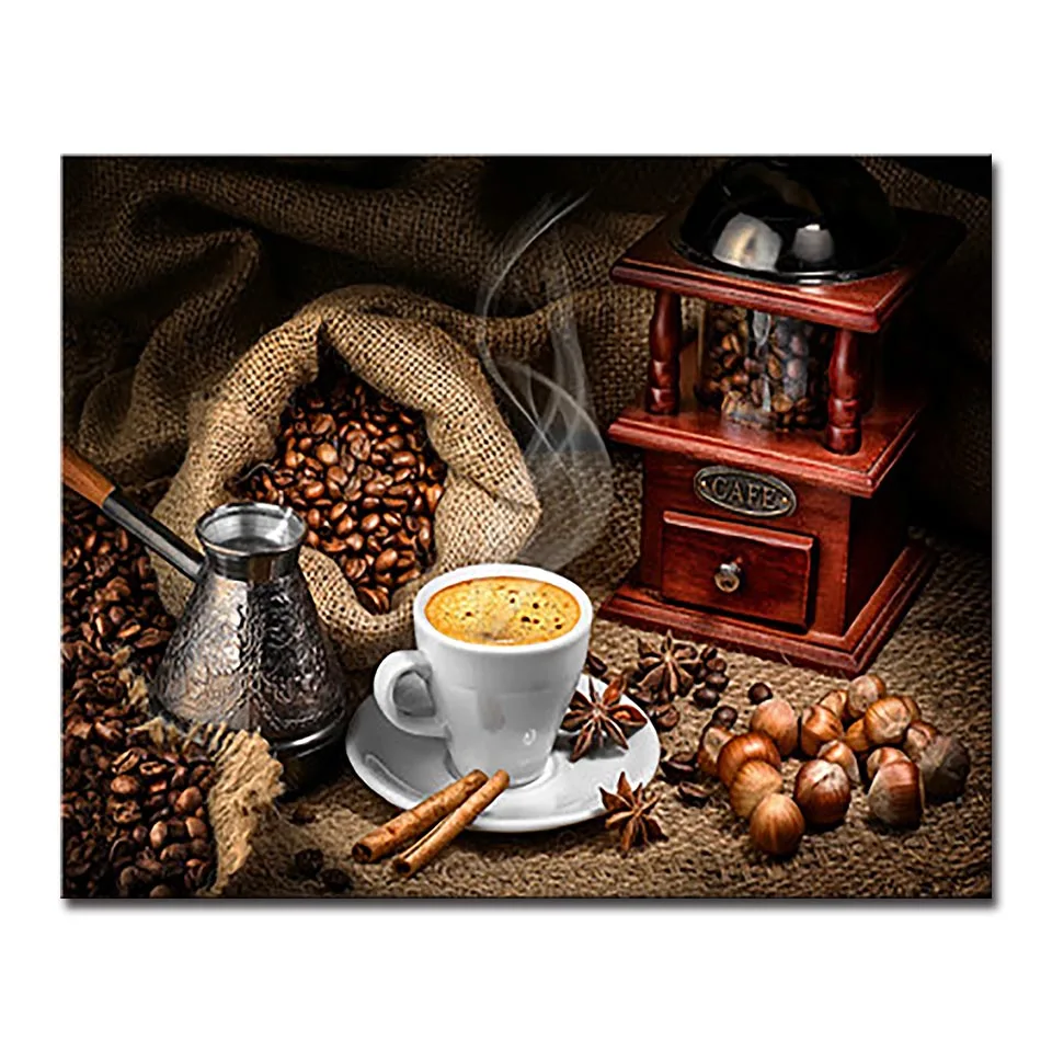 Coffee Cup DIY Painting By Numbers Hand Painted Coffee Beans Oil Pictures Cafe Wall Art Kits Coloring Canvas Artwork Home Decor
Coffee Cup DIY Painting By Numbers Hand Painted Coffee Beans Oil Pictures Cafe Wall Art Kits Coloring Canvas Artwork Home Decor