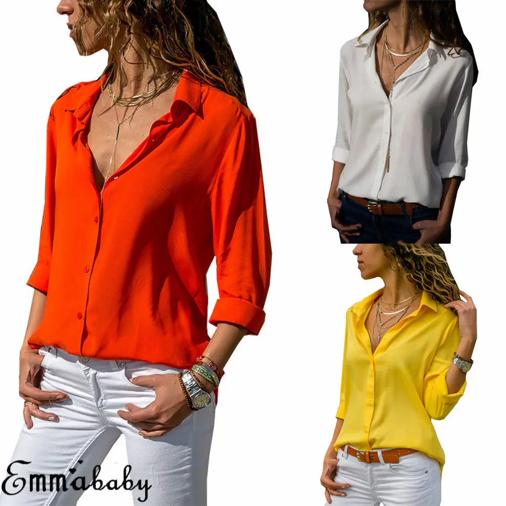 Fashion Womens Long Sleeve Loose Blouse Casual Solid Color Ladies Shirt Autumn New Clothes
Fashion Womens Long Sleeve Loose Blouse Casual Solid Color Ladies Shirt Autumn New Clothes
