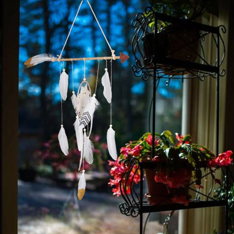 New Fashin Feather Crafts Dream Catcher Brown Wind Chimes Handmade Indian Dreamcatcher Net For Wall Hanging Car Home Decoration
New Fashin Feather Crafts Dream Catcher Brown Wind Chimes Handmade Indian Dreamcatcher Net For Wall Hanging Car Home Decoration