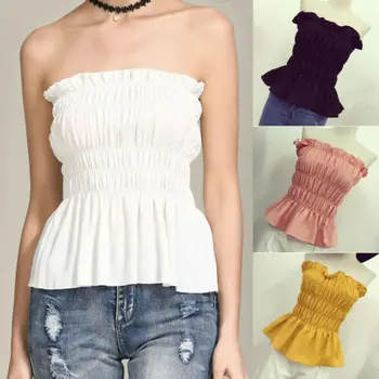 Meihuida Summer Women Sexy Off-shoulder Tube Tops Strapless Bandeau Tank Vests Solid Fold Tops
Meihuida Summer Women Sexy Off-shoulder Tube Tops Strapless Bandeau Tank Vests Solid Fold Tops