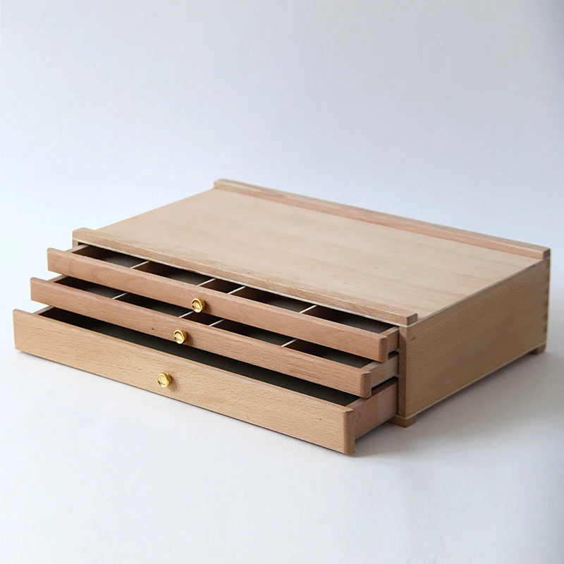 Wooden 3-tier color pencil receipt box brush crayon paint box sketch pencil solid wood multi-tier receipt box painting pen box
Wooden 3-tier color pencil receipt box brush crayon paint box sketch pencil solid wood multi-tier receipt box painting pen box
