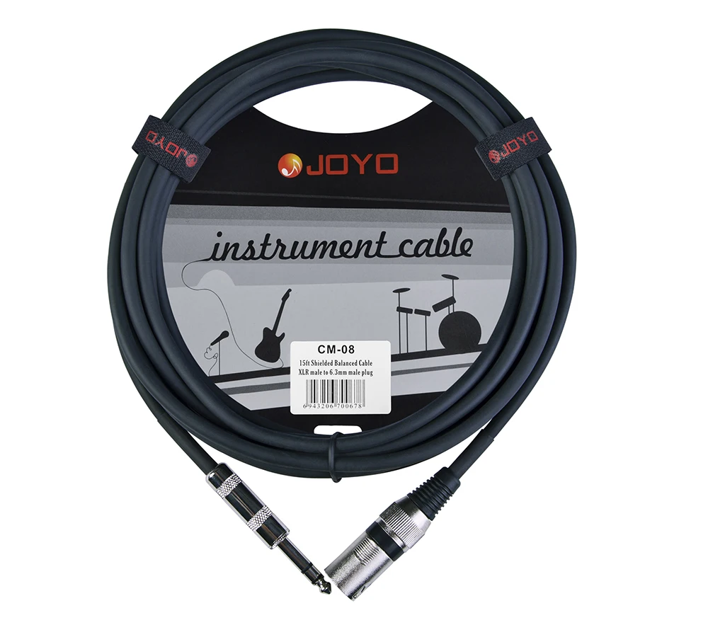 JOYO CM-08 15FT/4.5m XLR Female to 6.3mm Male Cable Balanced Cable Plug For Recording Console Mixer Amplifier
JOYO CM-08 15FT/4.5m XLR Female to 6.3mm Male Cable Balanced Cable Plug For Recording Console Mixer Amplifier
