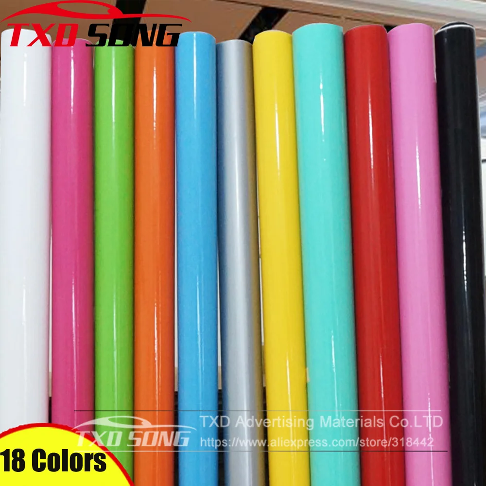 18 Colors Bright Glossy Vinyl Glossy car wrap Vinyl Film Gloss Black white Wrap Bubble Free car sticker auto decoration film
18 Colors Bright Glossy Vinyl Glossy car wrap Vinyl Film Gloss Black white Wrap Bubble Free car sticker auto decoration film