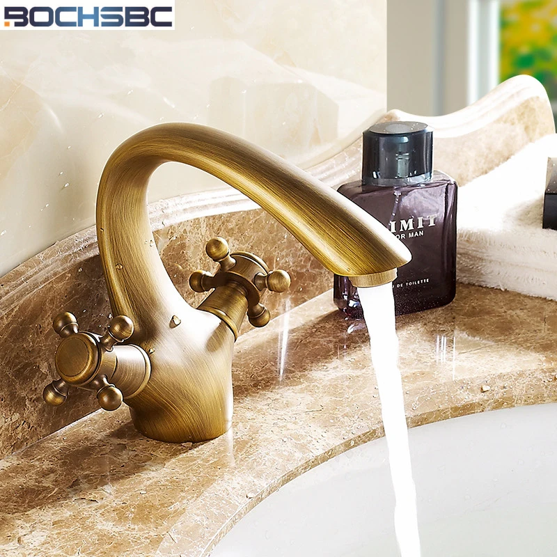 BOCHSBC Antique Water Tap Mixer Brass Retro Basin Faucets Hot and Cold Water European Style Grifos para lavabos
BOCHSBC Antique Water Tap Mixer Brass Retro Basin Faucets Hot and Cold Water European Style Grifos para lavabos