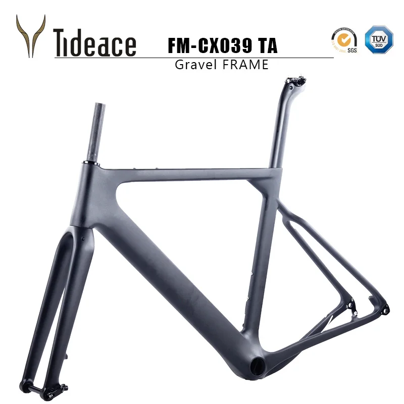 

2018 NEW arrival Aero Road or MTB Bike Frame S/M/L size Cyclocross Frame Disc Bike Carbon Gravel frame QR or thru axle