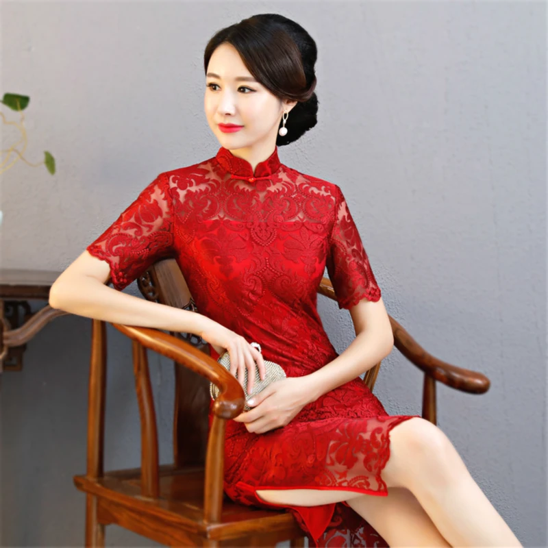 Sheng Coco Lady Lace Cheongsam Dresses Chinese Short Qipao Long Green Banquet Dress Slim Luxurious Lace Flower Hollow Qipao
Sheng Coco Lady Lace Cheongsam Dresses Chinese Short Qipao Long Green Banquet Dress Slim Luxurious Lace Flower Hollow Qipao