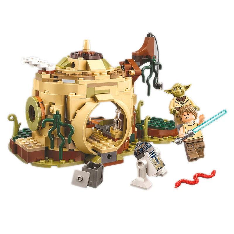 BELA 10904 Star Wars Planet Dagobah Yoda's Hut R2-D2 Building Blocks Brick Set Compatible LegoIN 75208 Playmobil Toys
BELA 10904 Star Wars Planet Dagobah Yoda's Hut R2-D2 Building Blocks Brick Set Compatible LegoIN 75208 Playmobil Toys