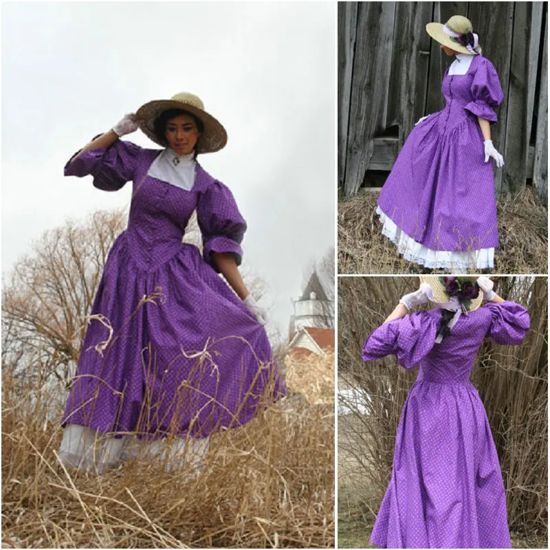 History!Customer-made Purple Victorian dress 1860s Civil war Dress Scarlett Theater Costume Halloween Renaissance Dress V-501
History!Customer-made Purple Victorian dress 1860s Civil war Dress Scarlett Theater Costume Halloween Renaissance Dress V-501