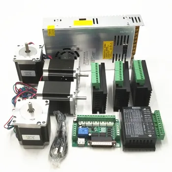 CNC Router Kit TB6600 4.0A stepper motor driver + Nema23 255OZ.IN + 5 axis interface board+ power supply 360w 24V 15A
CNC Router Kit TB6600 4.0A stepper motor driver + Nema23 255OZ.IN + 5 axis interface board+ power supply 360w 24V 15A