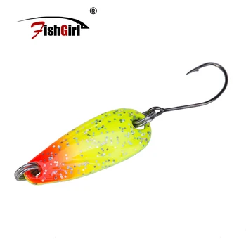 Pesca fishgirl Brand Colorful Spoon Bait 3g 5.5g Metal Fishing Lure Trout Fishing Wobbler Spoon Lure Perch Pike Salmon Chub Bass
Pesca fishgirl Brand Colorful Spoon Bait 3g 5.5g Metal Fishing Lure Trout Fishing Wobbler Spoon Lure Perch Pike Salmon Chub Bass
