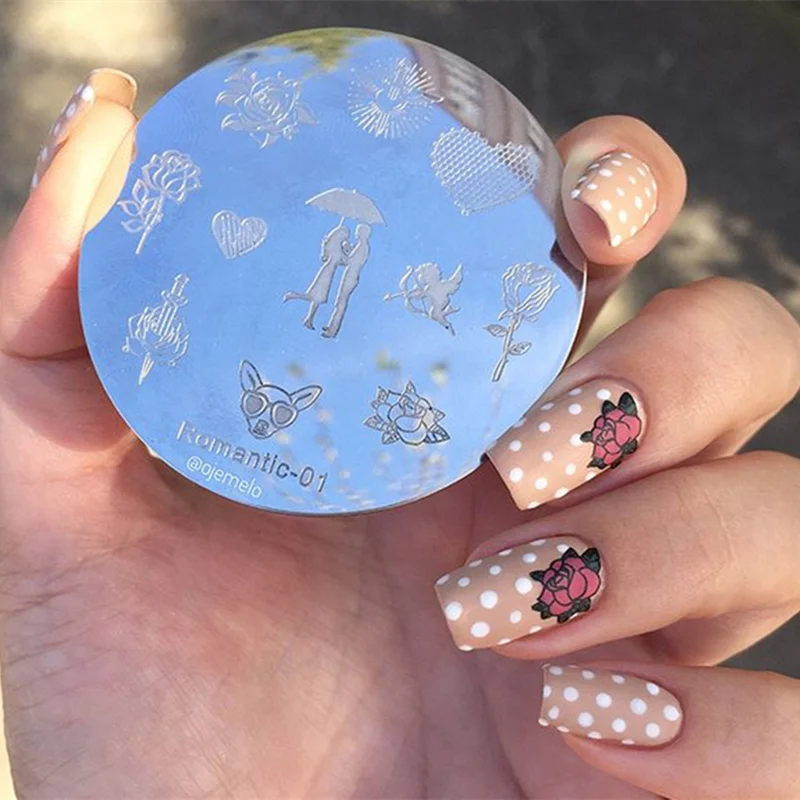 NICOLE DIARY Round Nail Stamping Plate Geometry Flower Butterfly Love Pattern Stamp Templates Manicure Art Printing Stencil
NICOLE DIARY Round Nail Stamping Plate Geometry Flower Butterfly Love Pattern Stamp Templates Manicure Art Printing Stencil