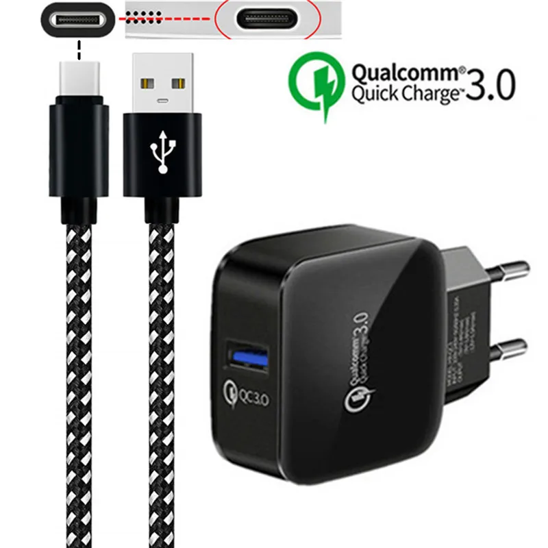 For Huawei Honor 8 9 10 view 20 3A QC 3.0 Adapter Quick Charge EU Charger USB Type C Cable For Samsung A3 A5 A7 2017 A30 A50 A70
For Huawei Honor 8 9 10 view 20 3A QC 3.0 Adapter Quick Charge EU Charger USB Type C Cable For Samsung A3 A5 A7 2017 A30 A50 A70