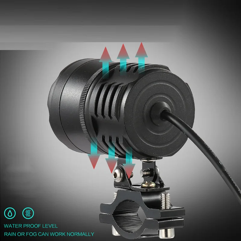 Newest 2PCS 60W Motorcycle headlights auxiliary lamp led motorbike spotlight accessories 12V Moto spot head lights (5)
