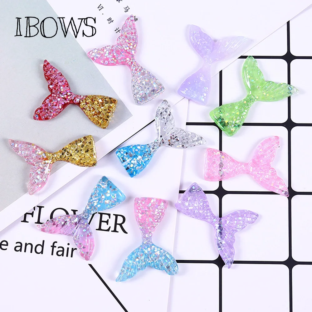 10pcs/lot Flat Back Glitter Resin Mermaid Tail Charms DIY Cabochons Resin Necklaces Embellishment Accessories Craft
10pcs/lot Flat Back Glitter Resin Mermaid Tail Charms DIY Cabochons Resin Necklaces Embellishment Accessories Craft