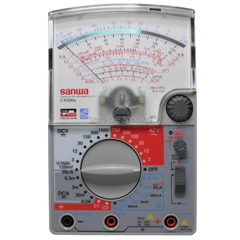 sanwa CX506a analog multimeter, pointer multi function / multi range