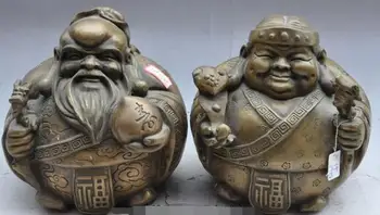 S2489 7"Chinese Bronze Longevity god Husband and wife Couples buddha ruyi Peach statue
S2489 7"Chinese Bronze Longevity god Husband and wife Couples buddha ruyi Peach statue