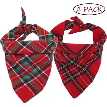 2 Pack Christmas Pet Dog Bandanas Bibs Scarf, Double-Cotton Plaid Printing Kerchief Set for Medium Size Dogs
2 Pack Christmas Pet Dog Bandanas Bibs Scarf, Double-Cotton Plaid Printing Kerchief Set for Medium Size Dogs