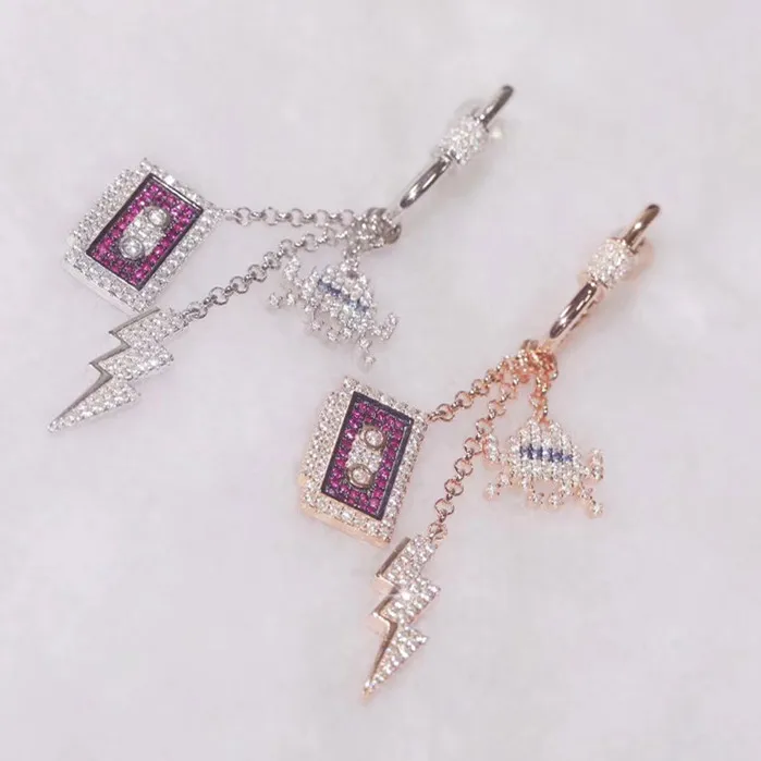 Designer Fashion 925 Sterling Silver Jewelry 3A Cubic Zirconia Party 1Pcs Earring
Designer Fashion 925 Sterling Silver Jewelry 3A Cubic Zirconia Party 1Pcs Earring