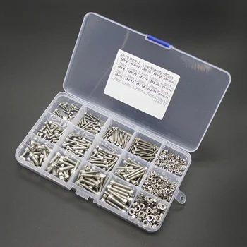 480pcs Stainless Steel Hex Socket M2 M3 M4 Head Cap Screws Nut Set With Box For Hardware Accessories
480pcs Stainless Steel Hex Socket M2 M3 M4 Head Cap Screws Nut Set With Box For Hardware Accessories