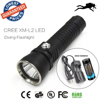 DV14 Diving 2000Lm Underwater Flashlight CREE XM-L XML L2 LED Torch Light Waterproof Brightness Durable+26650 battery+charger
DV14 Diving 2000Lm Underwater Flashlight CREE XM-L XML L2 LED Torch Light Waterproof Brightness Durable+26650 battery+charger