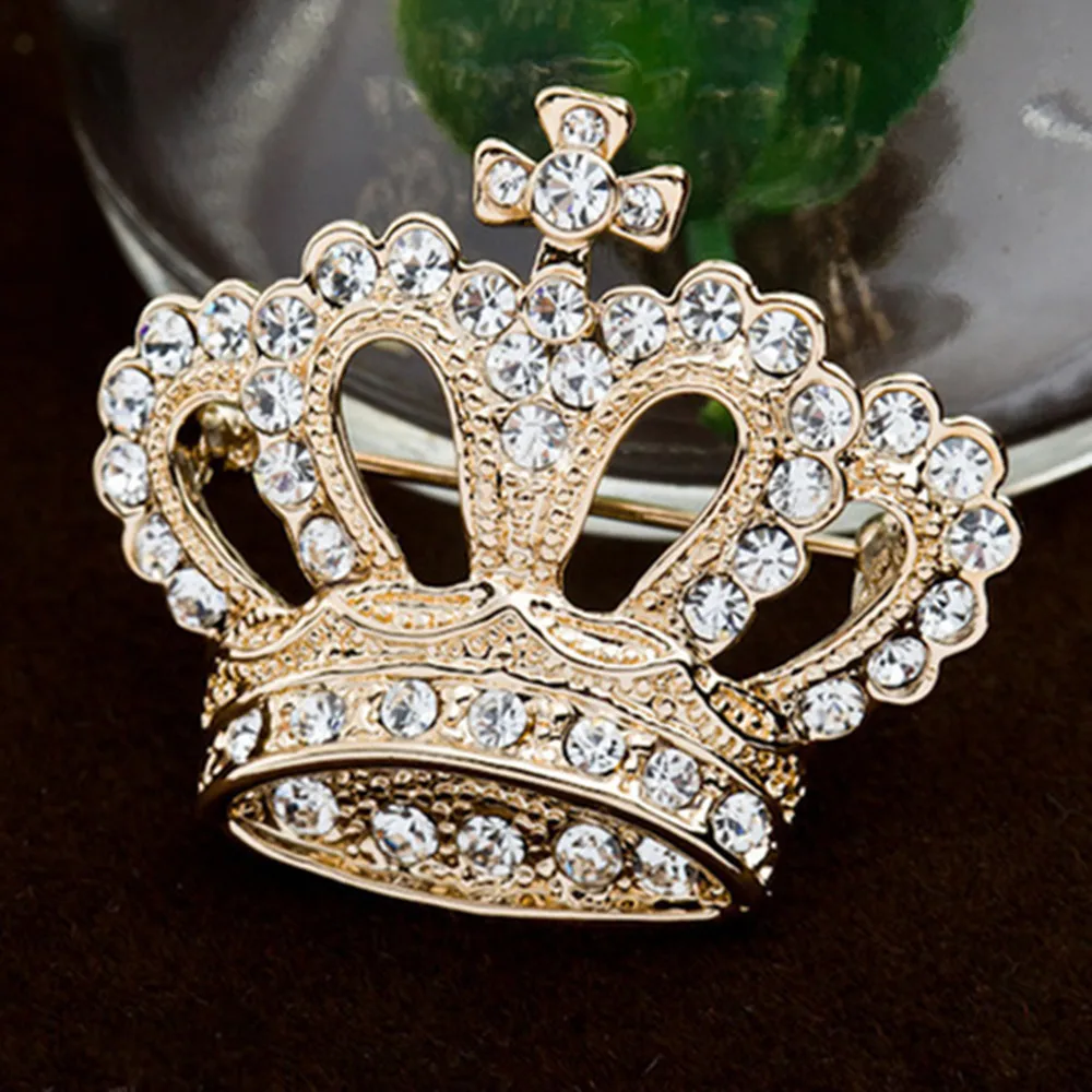 Fashion Rhinestone Style Women Imperial Crown Shape Pin Brooch Shiny White Vintage Crystal Silver Gold Tone Sweater Accessories
Fashion Rhinestone Style Women Imperial Crown Shape Pin Brooch Shiny White Vintage Crystal Silver Gold Tone Sweater Accessories