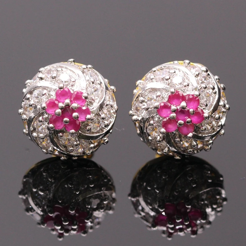 GZJY Fashion Jewelry Little Round Flower Red Zircon Double Gold Color Crystal Stud Earring For Women Bijoux Boucle D'oreille
GZJY Fashion Jewelry Little Round Flower Red Zircon Double Gold Color Crystal Stud Earring For Women Bijoux Boucle D'oreille