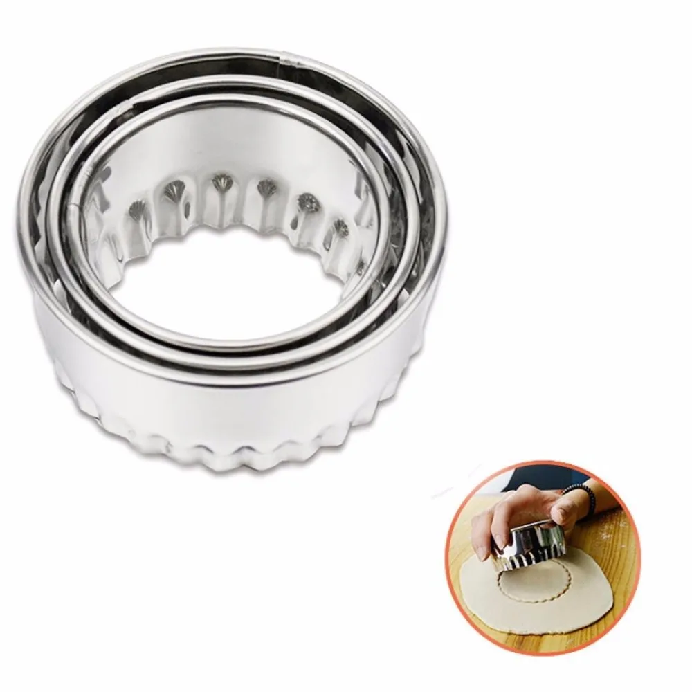 3PCS Stainless Steel Round Flower-shaped Dumpling Machine Kitchen Tools Pastry Cutters Pressure Skin Dumpling Cake Cookie Molds
3PCS Stainless Steel Round Flower-shaped Dumpling Machine Kitchen Tools Pastry Cutters Pressure Skin Dumpling Cake Cookie Molds