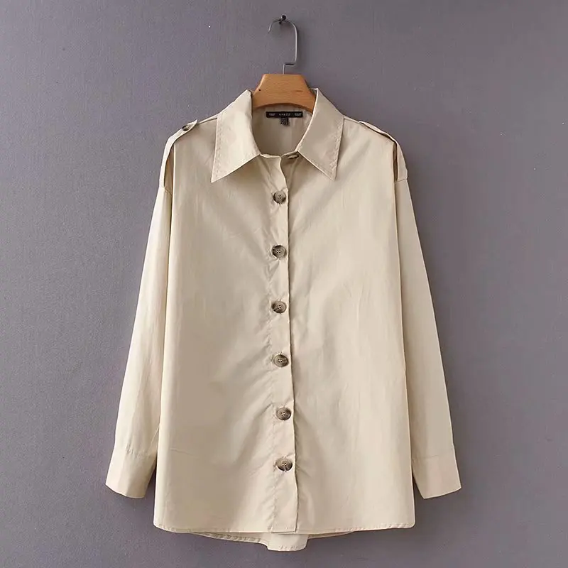New Women vintage solid color casual slim shirt office lady long sleeve contrast buttons autumn Blouses Feminine Tops LS2550
New Women vintage solid color casual slim shirt office lady long sleeve contrast buttons autumn Blouses Feminine Tops LS2550