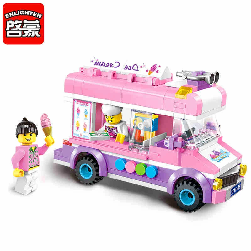 ENLIGHTEN 1112 City Ice Cream Cart Truck Building Blocks Brick Set Compatible LegoIN Technic Playmobil Toys For Children
ENLIGHTEN 1112 City Ice Cream Cart Truck Building Blocks Brick Set Compatible LegoIN Technic Playmobil Toys For Children