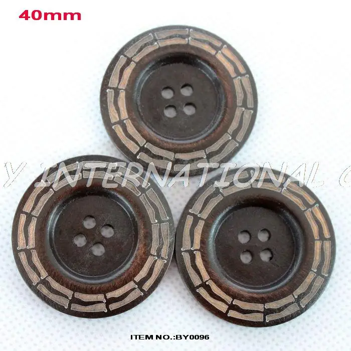 (10pcs/lot) 40mm 4 Holes Dark Brown Round Wooden Buttons Sewing On Hat Crafts Accessories -BY0096
(10pcs/lot) 40mm 4 Holes Dark Brown Round Wooden Buttons Sewing On Hat Crafts Accessories -BY0096
