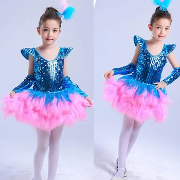 Pink Blue Girls Sequined Modern dance dress Kids Party dancewear costumes Outfits Children Ballroom Jazz Hip Hop dancing dress
Pink Blue Girls Sequined Modern dance dress Kids Party dancewear costumes Outfits Children Ballroom Jazz Hip Hop dancing dress