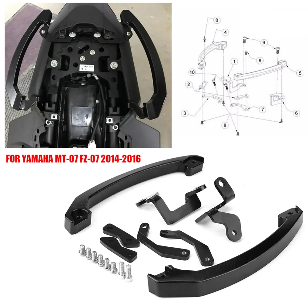 1 Pair Rear Armrest CNC Aluminum Motorcycle Passenger Rear Grab Bar Rear Seat Rail Handle Kit for Yamaha MT-07 FZ-07 2014-2016
1 Pair Rear Armrest CNC Aluminum Motorcycle Passenger Rear Grab Bar Rear Seat Rail Handle Kit for Yamaha MT-07 FZ-07 2014-2016