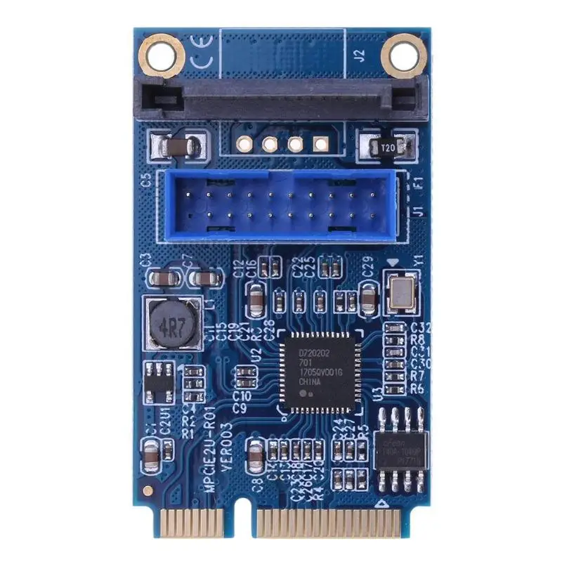 ALLOYSEED Motherboard Mini PCI Express to Dual USB 3.0 19-pin Expansion Card Adapter PCI-E to 2 ports USB 3.0 SATA Adapter
ALLOYSEED Motherboard Mini PCI Express to Dual USB 3.0 19-pin Expansion Card Adapter PCI-E to 2 ports USB 3.0 SATA Adapter