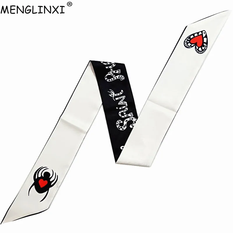 2019 New Fashion Skinny Scarf Women Silk Scarf For Ladies Fashion Belt Luxury Brand Head Scarf Spider Heart Print Bag Scarves
2019 New Fashion Skinny Scarf Women Silk Scarf For Ladies Fashion Belt Luxury Brand Head Scarf Spider Heart Print Bag Scarves