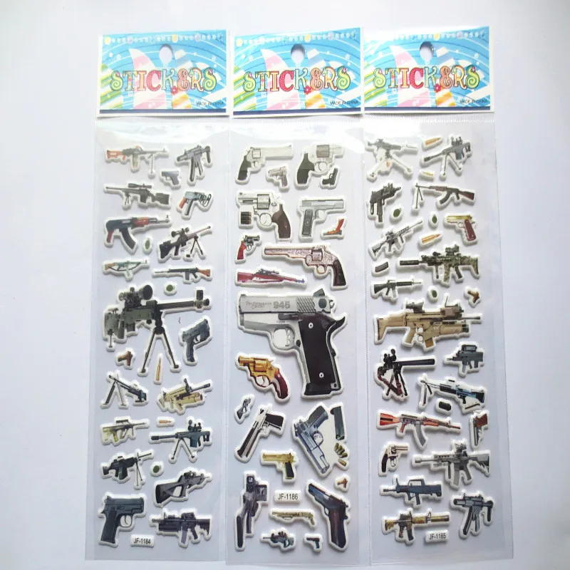 3Pcs / Lot Military gun images Puffy Stickers 3D Children Kids School Rewards Classic Toys Bubble Sticker for boy
3Pcs / Lot Military gun images Puffy Stickers 3D Children Kids School Rewards Classic Toys Bubble Sticker for boy