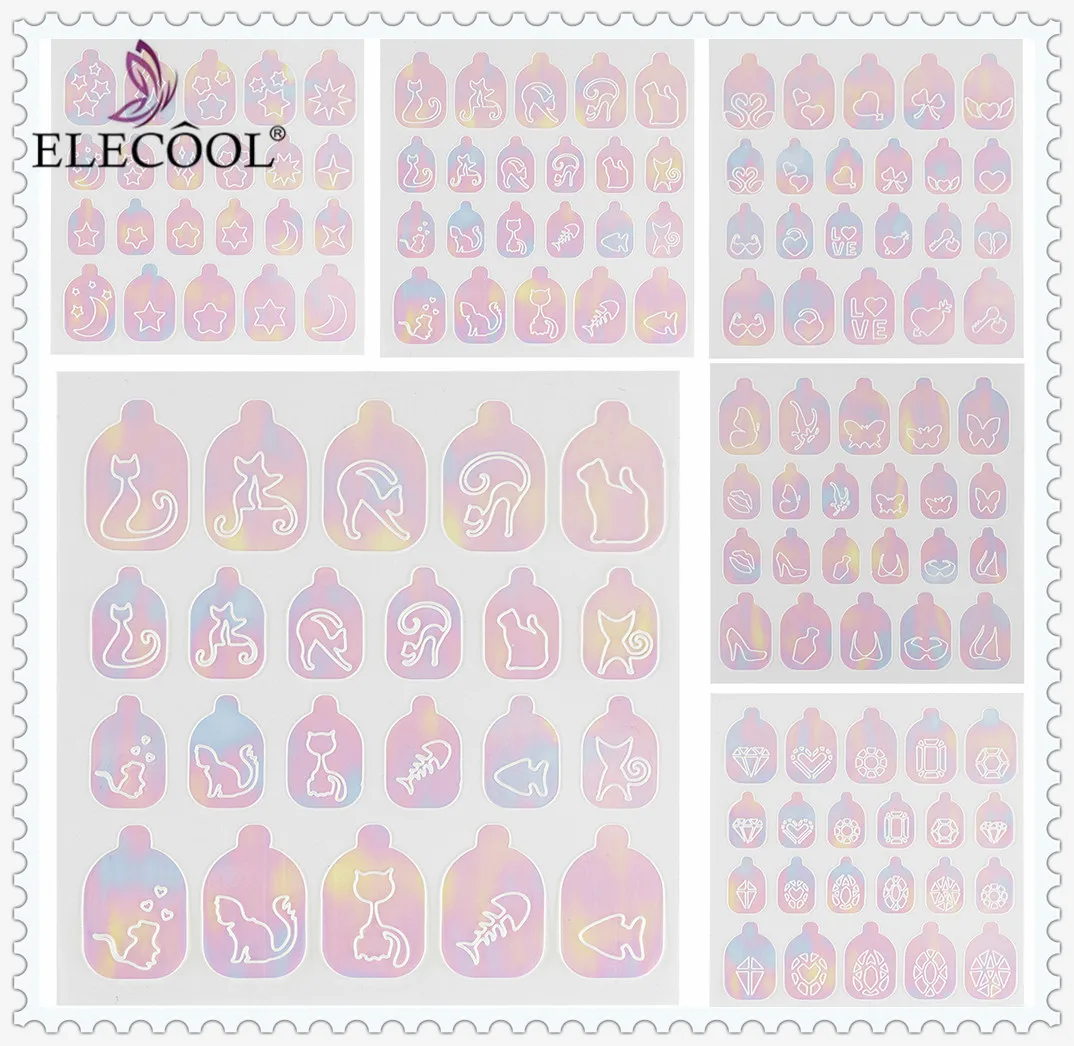 ELECOOL 6pcs/12pcs/18pcs/24pcs Mixed Design Nail Art Hollow Stickers Decals Stencil DIY Manicure Accessories
ELECOOL 6pcs/12pcs/18pcs/24pcs Mixed Design Nail Art Hollow Stickers Decals Stencil DIY Manicure Accessories
