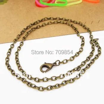 free shipping!!! 100pcs/lot 3mm*4mm antique bronze cable link chain jewelry chain 18'' with lobster clasp
free shipping!!! 100pcs/lot 3mm*4mm antique bronze cable link chain jewelry chain 18'' with lobster clasp